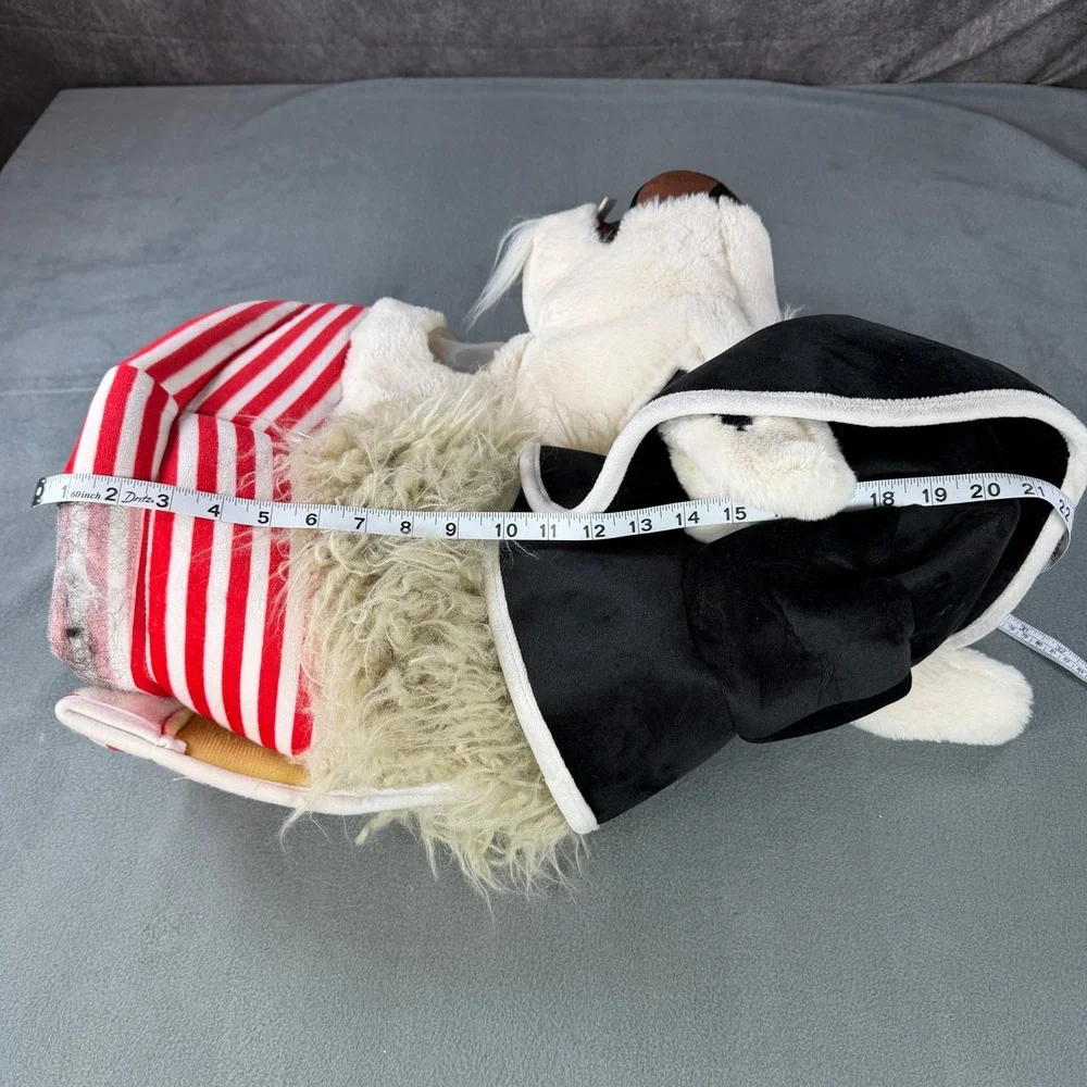 Pirate Llama Plush Mascot Head Costume White Faux Fur Hat Eyepatch WMHD2990-0518